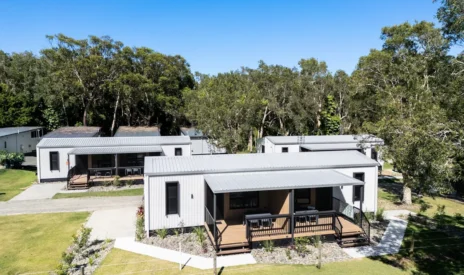 Emerald Beach Modular Housing Drone Wide View